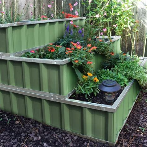 steel pipe garden box|Galvanized Steel Raised Garden Bed, Large Outdoor .